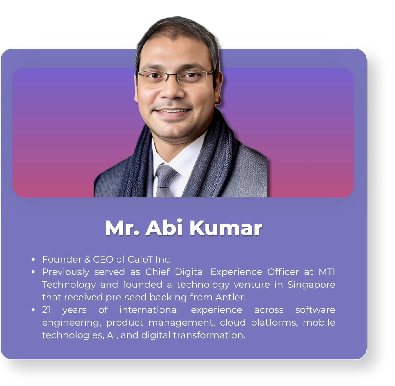 Mr. Abi Kumar - Board of Mentors